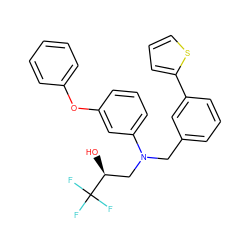 O[C@@H](CN(Cc1cccc(-c2cccs2)c1)c1cccc(Oc2ccccc2)c1)C(F)(F)F ZINC000029347926