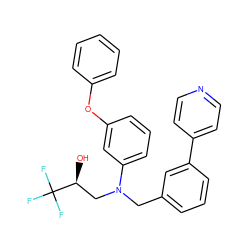 O[C@@H](CN(Cc1cccc(-c2ccncc2)c1)c1cccc(Oc2ccccc2)c1)C(F)(F)F ZINC000029390271