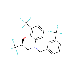 O[C@@H](CN(Cc1cccc(C(F)(F)F)c1)c1cccc(C(F)(F)F)c1)C(F)(F)F ZINC000038154325