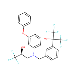 O[C@@H](CN(Cc1cccc(C(O)(C(F)(F)F)C(F)(F)F)c1)c1cccc(Oc2ccccc2)c1)C(F)(F)F ZINC000038154329