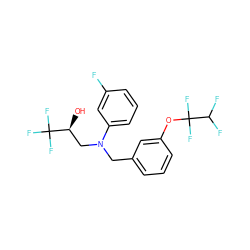 O[C@@H](CN(Cc1cccc(OC(F)(F)C(F)F)c1)c1cccc(F)c1)C(F)(F)F ZINC000038154331