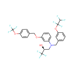 O[C@@H](CN(Cc1cccc(OC(F)(F)C(F)F)c1)c1cccc(OCc2ccc(OC(F)(F)F)cc2)c1)C(F)(F)F ZINC000038157995