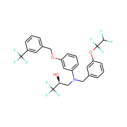 O[C@@H](CN(Cc1cccc(OC(F)(F)C(F)F)c1)c1cccc(OCc2cccc(C(F)(F)F)c2)c1)C(F)(F)F ZINC000038158001