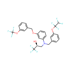 O[C@@H](CN(Cc1cccc(OC(F)(F)C(F)F)c1)c1cccc(OCc2cccc(OC(F)(F)F)c2)c1)C(F)(F)F ZINC000038157993