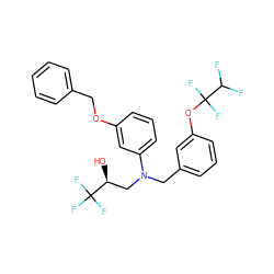 O[C@@H](CN(Cc1cccc(OC(F)(F)C(F)F)c1)c1cccc(OCc2ccccc2)c1)C(F)(F)F ZINC000013519979