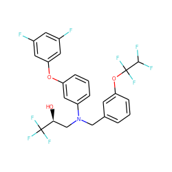 O[C@@H](CN(Cc1cccc(OC(F)(F)C(F)F)c1)c1cccc(Oc2cc(F)cc(F)c2)c1)C(F)(F)F ZINC000038157997