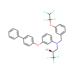 O[C@@H](CN(Cc1cccc(OC(F)(F)C(F)F)c1)c1cccc(Oc2ccc(-c3ccccc3)cc2)c1)C(F)(F)F ZINC000026268951