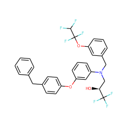 O[C@@H](CN(Cc1cccc(OC(F)(F)C(F)F)c1)c1cccc(Oc2ccc(Cc3ccccc3)cc2)c1)C(F)(F)F ZINC000026271942