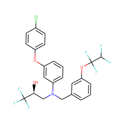 O[C@@H](CN(Cc1cccc(OC(F)(F)C(F)F)c1)c1cccc(Oc2ccc(Cl)cc2)c1)C(F)(F)F ZINC000026273943