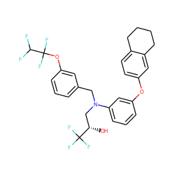 O[C@@H](CN(Cc1cccc(OC(F)(F)C(F)F)c1)c1cccc(Oc2ccc3c(c2)CCCC3)c1)C(F)(F)F ZINC000026272264