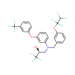 O[C@@H](CN(Cc1cccc(OC(F)(F)C(F)F)c1)c1cccc(Oc2cccc(C(F)(F)F)c2)c1)C(F)(F)F ZINC000038158003