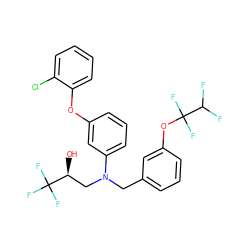 O[C@@H](CN(Cc1cccc(OC(F)(F)C(F)F)c1)c1cccc(Oc2ccccc2Cl)c1)C(F)(F)F ZINC000026257449