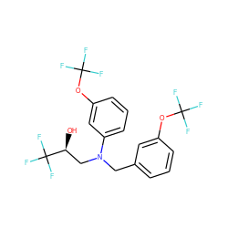 O[C@@H](CN(Cc1cccc(OC(F)(F)F)c1)c1cccc(OC(F)(F)F)c1)C(F)(F)F ZINC000038154327