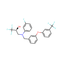 O[C@@H](CN(Cc1cccc(Oc2cccc(C(F)(F)F)c2)c1)c1cccc(F)c1)C(F)(F)F ZINC000013490886