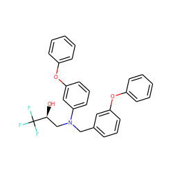 O[C@@H](CN(Cc1cccc(Oc2ccccc2)c1)c1cccc(Oc2ccccc2)c1)C(F)(F)F ZINC000013490904