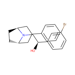 O[C@@H](CN1[C@H]2CC[C@H]1CC(c1ccccc1)C2)c1cccc(Br)c1 ZINC000100799538