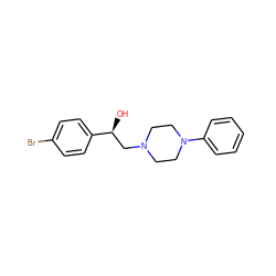 O[C@@H](CN1CCN(c2ccccc2)CC1)c1ccc(Br)cc1 ZINC000020218782