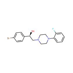 O[C@@H](CN1CCN(c2ccccc2F)CC1)c1ccc(Br)cc1 ZINC000020218786