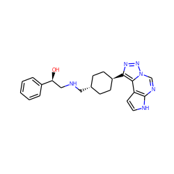 O[C@@H](CNC[C@H]1CC[C@H](c2nnn3cnc4[nH]ccc4c23)CC1)c1ccccc1 ZINC001772598169