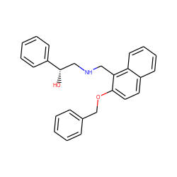 O[C@@H](CNCc1c(OCc2ccccc2)ccc2ccccc12)c1ccccc1 ZINC000009225037