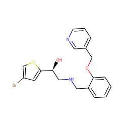 O[C@@H](CNCc1ccccc1OCc1cccnc1)c1cc(Br)cs1 ZINC000014966909