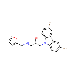 O[C@@H](CNCc1ccco1)Cn1c2ccc(Br)cc2c2cc(Br)ccc21 ZINC000008670963