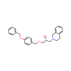 O[C@@H](COCc1ccc(OCc2ccccc2)cc1)CN1CCc2ccccc2C1 ZINC000219732034