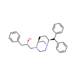 O[C@@H](Cc1ccccc1)CN1CCN2C[C@@H]1CC[C@H]2C(c1ccccc1)c1ccccc1 ZINC000029056526