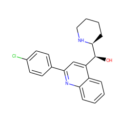 O[C@@H](c1cc(-c2ccc(Cl)cc2)nc2ccccc12)[C@@H]1CCCCN1 ZINC000001729525