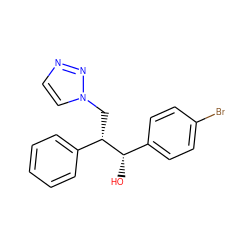 O[C@@H](c1ccc(Br)cc1)[C@@H](Cn1ccnn1)c1ccccc1 ZINC000096286441