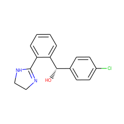 O[C@@H](c1ccc(Cl)cc1)c1ccccc1C1=NCCN1 ZINC000027406500