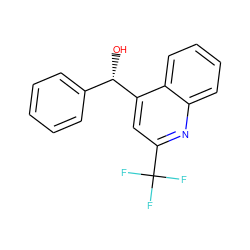 O[C@@H](c1ccccc1)c1cc(C(F)(F)F)nc2ccccc12 ZINC000029048538