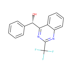 O[C@@H](c1ccccc1)c1nc(C(F)(F)F)nc2ccccc12 ZINC000029048319