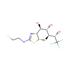 O[C@@H]1[C@@H]([C@H](O)C(F)(F)F)O[C@@H]2SC(NCCF)=N[C@@H]2[C@H]1O ZINC000148309264