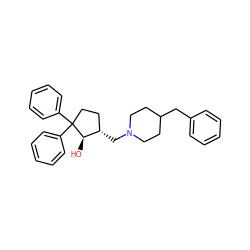 O[C@@H]1[C@@H](CN2CCC(Cc3ccccc3)CC2)CCC1(c1ccccc1)c1ccccc1 ZINC000653699360