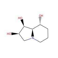 O[C@@H]1[C@H](O)CN2CCC[C@@H](O)[C@H]12 ZINC000003875041