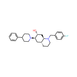 O[C@@H]1C[C@@H]2[C@H](CCCN2Cc2ccc(F)cc2)C[C@H]1N1CCC(c2ccccc2)CC1 ZINC000013799380