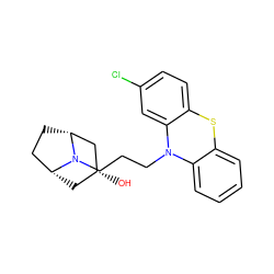 O[C@@H]1C[C@@H]2CC[C@H](C1)N2CCCN1c2ccccc2Sc2ccc(Cl)cc21 ZINC000299819538