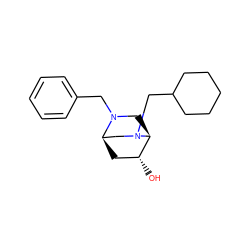 O[C@@H]1C[C@@H]2CN(CC3CCCCC3)[C@H]1CN2Cc1ccccc1 ZINC000653885999