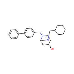 O[C@@H]1C[C@H]2CN(CC3CCCCC3)[C@@H]1CN2Cc1ccc(-c2ccccc2)cc1 ZINC000653858609