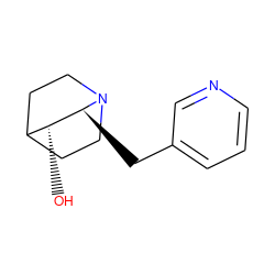 O[C@@H]1C2CCN(CC2)[C@H]1Cc1cccnc1 ZINC000013916733