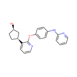 O[C@@H]1CC[C@H](c2cccnc2Oc2ccc(Nc3ccccn3)cc2)C1 ZINC000143069754