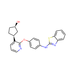 O[C@@H]1CC[C@H](c2cccnc2Oc2ccc(Nc3nc4ccccc4s3)cc2)C1 ZINC000139147266