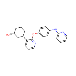 O[C@@H]1CCC[C@H](c2cccnc2Oc2ccc(Nc3ccccn3)cc2)C1 ZINC000142608168