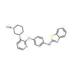 O[C@@H]1CCC[C@H](c2cccnc2Oc2ccc(Nc3nc4ccccc4s3)cc2)C1 ZINC000139163989