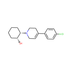 O[C@@H]1CCCC[C@@H]1N1CC=C(c2ccc(Cl)cc2)CC1 ZINC000028236202