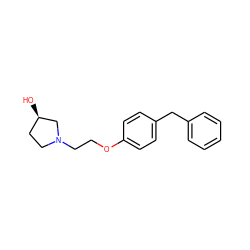 O[C@@H]1CCN(CCOc2ccc(Cc3ccccc3)cc2)C1 ZINC000013860528