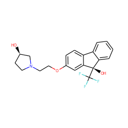 O[C@@H]1CCN(CCOc2ccc3c(c2)[C@@](O)(C(F)(F)F)c2ccccc2-3)C1 ZINC000169708941