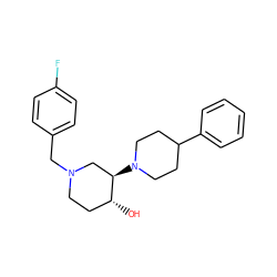 O[C@@H]1CCN(Cc2ccc(F)cc2)C[C@H]1N1CCC(c2ccccc2)CC1 ZINC000022877026