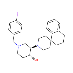 O[C@@H]1CCN(Cc2ccc(I)cc2)C[C@H]1N1CCC2(CCCc3ccccc32)CC1 ZINC000022937426